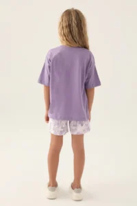 US Polo Assn. U.s. Polo Shirt Assn Girls' Purple Shorts Set - Image 5