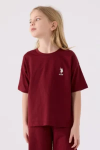 US Polo Assn. Girls' Brown Bermuda Set - Image 2