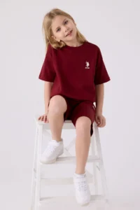 US Polo Assn. Girls' Brown Bermuda Set - Image 3