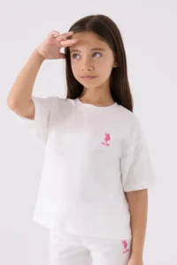 US Polo Assn. Girls' Cream Bermuda Set - Image 2