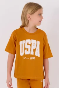US Polo Assn. U.s. Polo Shirt Assn Girls' Yellow Bermuda Set - Image 2