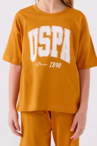 US Polo Assn. U.s. Polo Shirt Assn Girls' Yellow Bermuda Set - Image 4