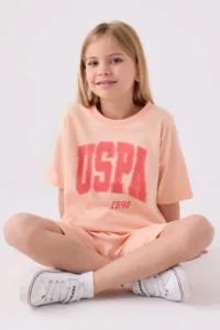 US Polo Assn. U.s. Polo Shirt Assn Girls' Pink Bermuda Set - Image 3