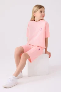 US Polo Assn. Girls' Green Bermuda Set - Image 3