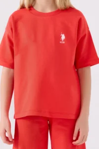 US Polo Assn. U.s. Polo Shirt Assn Girls' Orange Bermuda Set - Image 7