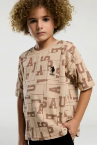 US Polo Assn. U.s. Polo Shirt Assn Boys' Cream Bermuda Set - Image 2