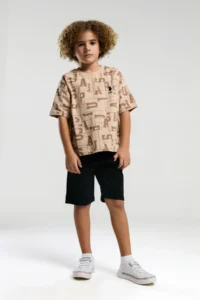 US Polo Assn. U.s. Polo Shirt Assn Boys' Cream Bermuda Set - Image 3