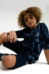US Polo Assn. U.s. Polo Shirt Assn. Boys' Navy Blue Bermuda Set - Image 2