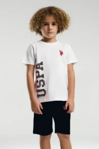 US Polo Assn. U.s. Polo Shirt Assn Boys' White Bermuda Set - Image 2