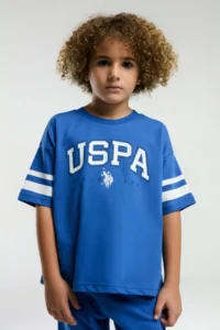 US Polo Assn. U.s. Polo Shirt Assn Boys' Blue Bermuda Set - Image 2