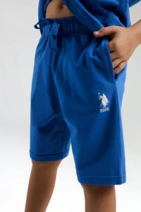 US Polo Assn. U.s. Polo Shirt Assn Boys' Blue Bermuda Set - Image 5