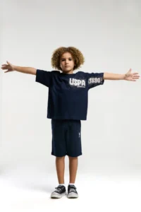 US Polo Assn. U.s. Polo Shirt Assn Boys' Navy Blue Bermuda Set - Image 2