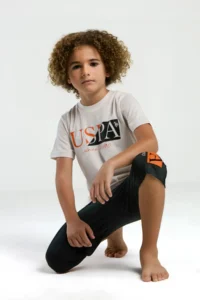 US Polo Assn. U.s. Polo Shirt Assn Boys' Cream Capri Set