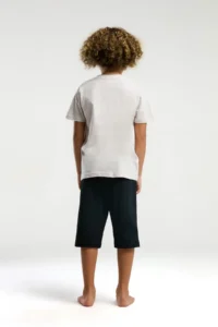 US Polo Assn. U.s. Polo Shirt Assn Boys' Cream Capri Set - Image 4