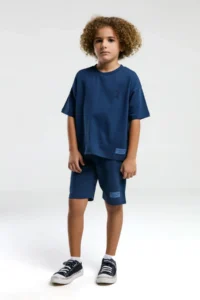US Polo Assn. U.s. Polo Shirt Assn Boys' Blue Bermuda Set - Image 3