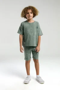 US Polo Assn. U.s. Polo Shirt Assn Boys' Green Bermuda Set - Image 2