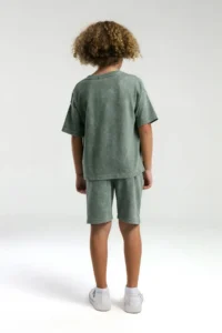 US Polo Assn. U.s. Polo Shirt Assn Boys' Green Bermuda Set - Image 5