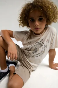 US Polo Assn. U.s. Polo Shirt Assn Boys' Cream Bermuda Set