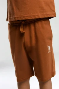 US Polo Assn. BASE. Polo Assn Boy's Brown Bermuda Suit - Image 3