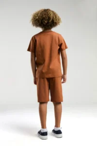 US Polo Assn. BASE. Polo Assn Boy's Brown Bermuda Suit - Image 4