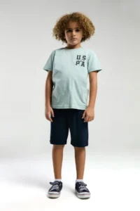 US Polo Assn. U.s. Polo Shirt Assn Boys' Blue Bermuda Set - Image 4