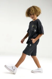 US Polo Assn. U.s. Polo Shirt Assn Boys' Antasit Bermuda Set - Image 2