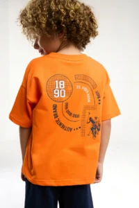 US Polo Assn. U.s. Polo Shirt Assn Boys' Orange Bermuda Set - Image 3