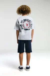 US Polo Assn. U.s. Polo Shirt Assn Boys' Gray Bermuda Set - Image 5