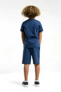 US Polo Assn. U.s. Polo Shirt Assn Boys' Blue Bermuda Set - Image 4