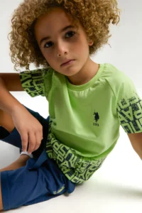 US Polo Assn. U.s. Polo Shirt Assn Boys' Green Bermuda Set