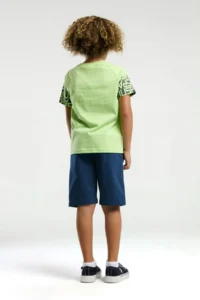 US Polo Assn. U.s. Polo Shirt Assn Boys' Green Bermuda Set - Image 4