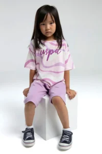 US Polo Assn. 4-15 Years Licensed Us Polo Assn Girls' Suit-Lilac - Image 3