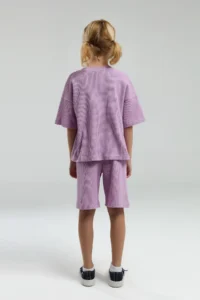 US Polo Assn. U.s. Polo Shirt Assn Girls' Purple Bermuda Set - Image 4