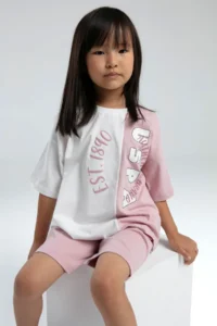 US Polo Assn. U.s. Polo Shirt Assn Girls' Pink Bermuda Set