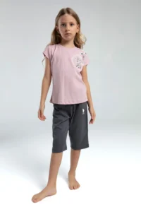 US Polo Assn. U.s. Polo Shirt Assn Girls' Pink Capri Set