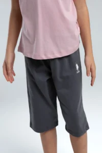 US Polo Assn. U.s. Polo Shirt Assn Girls' Pink Capri Set - Image 4