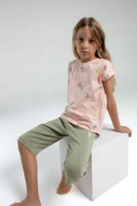 US Polo Assn. U.s. Polo Shirt Assn Girls' Pink Capri Set - Image 2