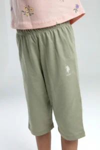 US Polo Assn. U.s. Polo Shirt Assn Girls' Pink Capri Set - Image 3