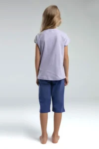 US Polo Assn. U.s. Polo Shirt Assn Girls' Purple Capri Set - Image 4