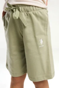 US Polo Assn. U.s. Polo Shirt Assn Girls' Cream Bermuda Set - Image 4