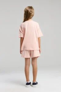 US Polo Assn. US Polo Assn. Girl's Floral Printed Light Pink Shorts Set - Image 4