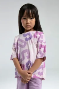 US Polo Assn. U.s. Polo Shirt Assn Girls' Purple Bermuda Set - Image 3