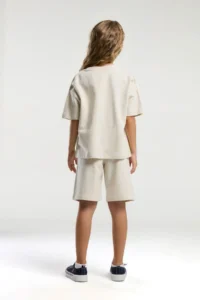 US Polo Assn. 4-15 Age Licensed Us Polo Shirt Assn Girls' Set-Beige - Image 4