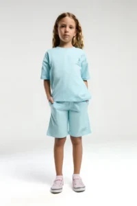 US Polo Assn. U.s. Polo Shirt Assn Girls' Blue Bermuda Set - Image 2