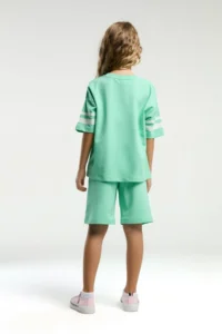 US Polo Assn. U.s. Polo Shirt Assn Girls' Green Bermuda Set - Image 5