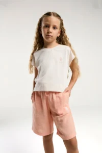 US Polo Assn. U.s. Polo Shirt Assn Girls' Cream Bermuda Set