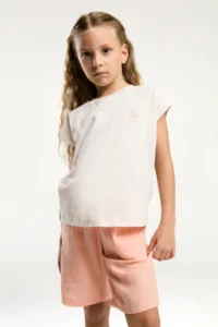 US Polo Assn. U.s. Polo Shirt Assn Girls' Cream Bermuda Set - Image 3