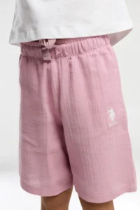 US Polo Assn. U.s. Polo Shirt Assn Girls' Cream Bermuda Set - Image 4