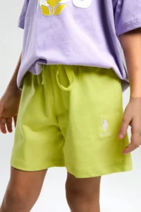 US Polo Assn. U.s. Polo Shirt Assn Girls' Purple Shorts Set - Image 4