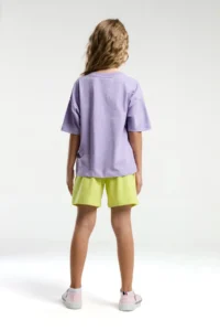 US Polo Assn. U.s. Polo Shirt Assn Girls' Purple Shorts Set - Image 5